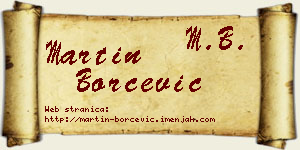 Martin Borčević vizit kartica